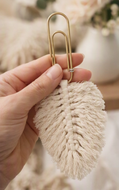 Macrame Feather Bookmark