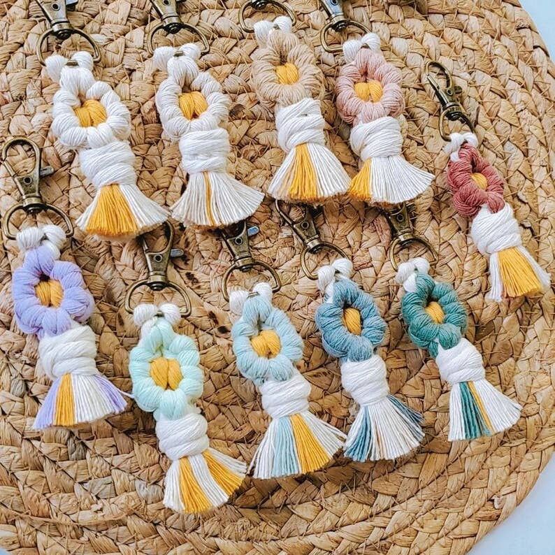 Desert Bloom Flower Keychain